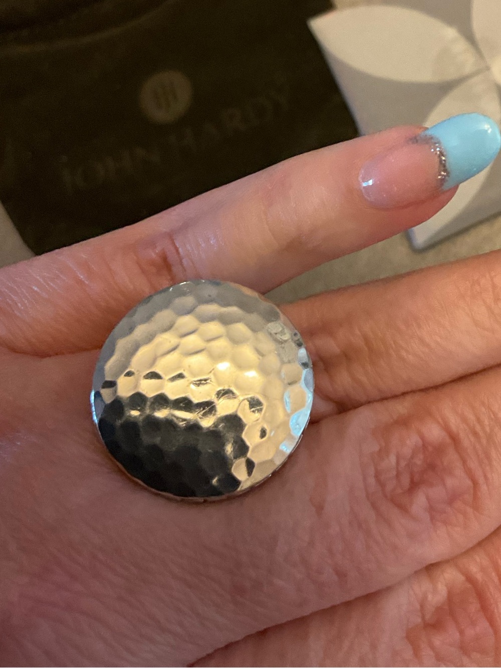 John Hardy Paul Hammered Dome Sterling Silver Statement Ring